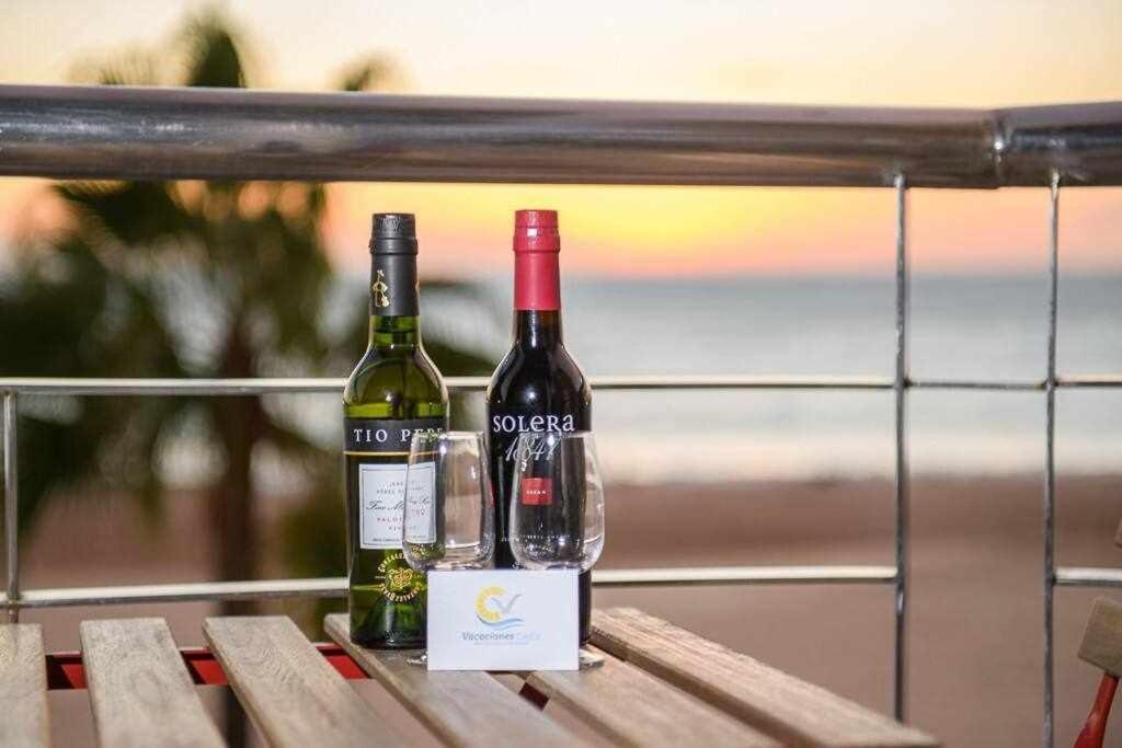 Preciado Apartamento Con Vistas Frontales Al Mar Cádiz Exteriör bild